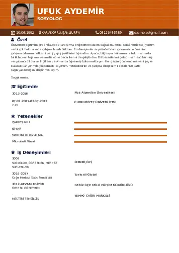 Sosyolog Cv Örnekleri cv indir